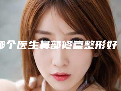 哪个医生鼻部修复整形好全国:鼻部修复整形医生前50名归纳总结