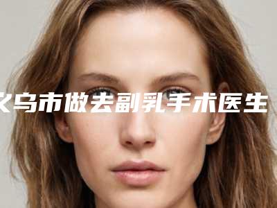 义乌市做去副乳手术医生上榜清单前十医美一览-义乌市做去副乳手术整形医生
