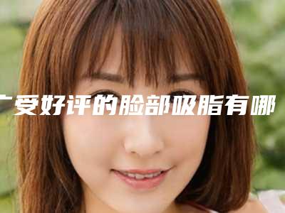广受好评的脸部吸脂有哪些特质