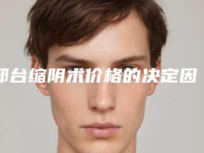 邢台缩阴术价格的决定因素有哪些