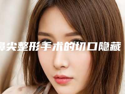 鼻尖整形手术的切口隐藏在鼻内（鼻部整形切口）